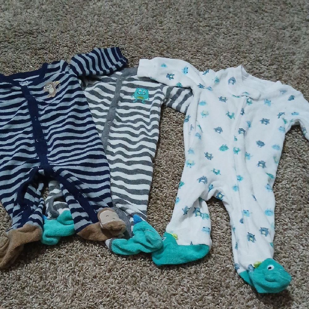 Striped and Patterned Kids One Piece Set